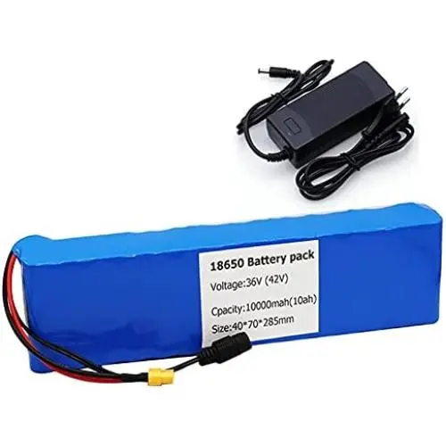 YUWYP 36V Battery 10S3P 10Ah 42V 18650 Lithium ion Battery Pack for ebike Electric car Bicycle Motor Scooter with 20A BMS 500W