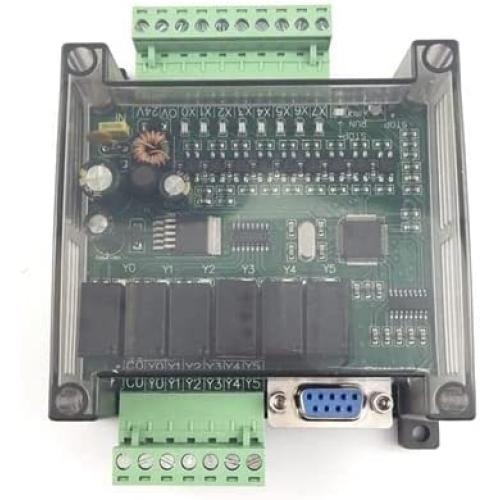 Davitu Motor Protectors - PLC industrial control board with shell FX1N-14MR FX1N-14MT controller programmable module - (Color: 14MR relay)