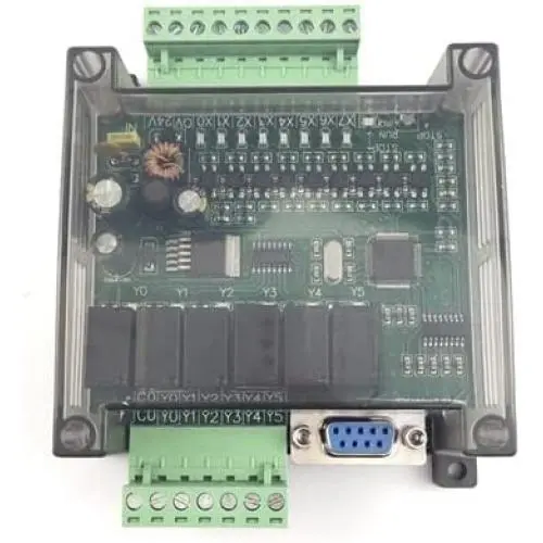 Davitu Motor Protectors - PLC industrial control board with shell FX1N-14MR FX1N-14MT controller programmable module - (Color: 14MR relay)