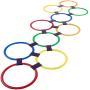 Hé! Joue! Jeu de Anneaux de Saut à Pied – 10 Anneaux en Plastique Colorés et 15 Connecteurs pour Jeu Intérieur ou Extérieur – Ensemble de Jeu Créatif pour Garçons et Filles Hé! Joue! Jeu de Anneaux de Saut à Pied – 10 Anneaux en Plastique Colorés et 15 Connecteurs pour Jeu Intérieur ou Extérieur – Ensemble de Jeu Créatif pour Garçons et Filles