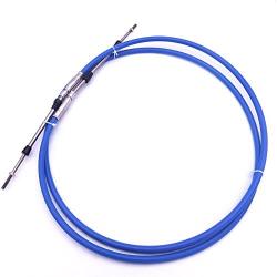 ABA-CABLE-08-GY Outboard Engine Remote Control Throttle Shift Cable 8ft for Yamaha Boat Motor Steering System 2.438m Blue, Universal Type 3300/33C