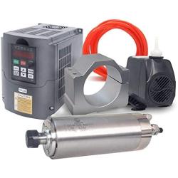 110V 2.2kw vfd Spindle Package：110V 2.2KW VFD+110V 2.2KW Φ80mm ER20 Water Cooled Spindle Motor+110V Water Pump+80mm Clamp +5m Water Pipe