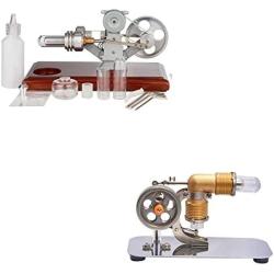 Sunnytech Hot Air Stirling Engine Mini Hot Air Motor Model Educational Kits FD01-HA001