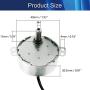 Jutagoss Synchronous Motor,TYC-50 Horizontal Hole Tapping Shaft Direction CW/CCW, 4 Watt AC 220V 8-10 RMP, 2 Pcs