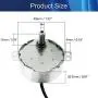 Jutagoss Synchronous Motor,TYC-50 Horizontal Hole Tapping Shaft Direction CW/CCW, 4 Watt AC 220V 8-10 RMP, 2 Pcs
