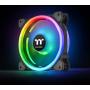 Thermaltake Riing Trio 140mm 16.8 Million RGB Color (Alexa, Razer Chroma) Software Enabled 3 Light Rings 30 Addressable LED 9 Blades Hydraulic Bearing Case/Radiator Fan, 3 Pack, CL-F077-PL14SW-A