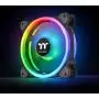 Thermaltake Riing Trio 140mm 16.8 Million RGB Color (Alexa, Razer Chroma) Software Enabled 3 Light Rings 30 Addressable LED 9 Blades Hydraulic Bearing Case/Radiator Fan, 3 Pack, CL-F077-PL14SW-A