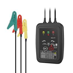 Phase Rotation Meter Non-contact 3 Phase Rotation Meter AC 70~600V Phase Sequence Rotation Tester High Magnetic Induction Motor Rotation Meter Auto Power Off Phase Meter with LED,20