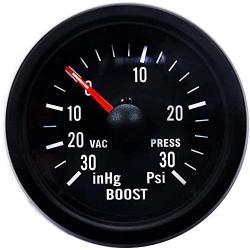 MOTOR METER RACING Boost/Vacuum Gauge Kit Mechanical Hose 30 Inhg -30 PSI 2-1/16