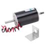 High‑Speed DC Motor, 80W 24V CW/CCW Permanent Magnet DC Motor Double Output Shaft Speed Regulation Motor(with Bracket)
