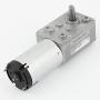 sourcing map Worm Gear Box Reduction Motor DC 12V 170RPM 6mm Shaft High Torque 70JSX69-395 Silver Tone