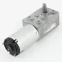 sourcing map Worm Gear Box Reduction Motor DC 12V 170RPM 6mm Shaft High Torque 70JSX69-395 Silver Tone