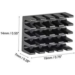 uxcell Electronic Radiators Heatsink for MOS GPU IC Chip Black 19 x 14 x 7 mm 4pcs