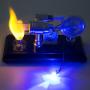Yamix Double-Cylinder DIY Stirling Engine Motor Model External Combustion Engine Educational Toy Electricity Generator