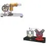 Sunnytech Mini Hot Live Steam Engine Model Education Toy V-Type-HA001