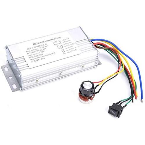 PWM Motor Speed Controller, 12V-60V 70A DC Speed Regulator with Forward/Reverse Bidirectional Rotation