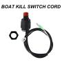 Boat Outboard Switch Engine Motor Lanyard Kill Urgent Stop Button, Safety Connector Cord Compatible for Yamaha Suzuki Honda Tohatsu Hidea