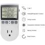 KETOTEK Digital Thermostat Outlet Plug Temperature Controller Outlet Socket 120V Heating Cooling Control 110V 15A Celsius/Fahrenheit Display