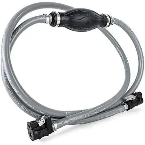 Tuyau de carburant marin FO4282 Five Oceans pour hors-bord Mercury, avec ampoule de pompe à vide, 3/8 pouce x 6 pieds, 2 raccords rapides, renforcé EPA/CARB, compatible essence mélangée à l'éthanol. Tuyau de carburant marin FO4282 Five Oceans pour hors-bord Mercury, avec ampoule de pompe à vide, 3/8 pouce x 6 pieds, 2 raccords rapides, renforcé EPA/CARB, compatible essence mélangée à l'éthanol.