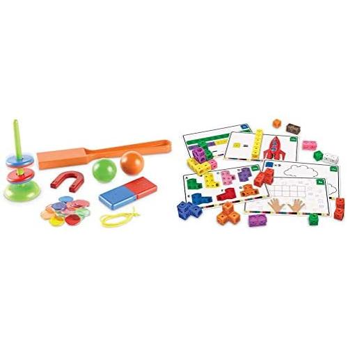 Learning Resources STEM Explorers: Magnet Movers 39 Pcs Age 5+ & Plastic Early Math Mathlink Cube Activity Set Age 4+