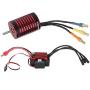 Tbest Motor ESC Set, 2838 4700KV RC Brushless Motor 35A Waterproof ESC 1/14 1/16 RC Car Parts Accessories