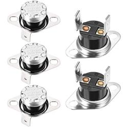 uxcell KSD301 Thermostat 80°C/176°F Normally Open N.O Adjust Snap Disc Temperature Switch for Microwave,Oven,Coffee Maker 5pcs