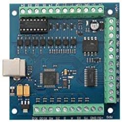 RATTMMOTOR Mach3 USB CNC Controller Board 4 Axis CNC Motion Control Card USB Interface Breakout Board 100Khz with Cable for CNC Router Engraving Machine, Servo Motor, Stepper Motor