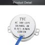 Fielect Synchronous Motor AC 110V 0.8-1RPM Turntable Motor CW/CCW Direction 4W TYC-50 Horizontal Hole Shaft