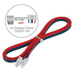 Jusnboir 3D Printer Stepper Motor Cable XH2.54 Terminal line 42 Stepper Motor Wire XH2.54-4 Pin to PH2.0-6 Pin 1000mm Stepper Motor CableSuitable for Most Motors on The Market (cable-5pcs)