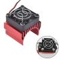 Hosim RC Motor Heatsink 40mm with Fan fits Brush RC CAR 540 550 Upgrades RC Cooling Fan for Brushless 3650 3660 3674 Electric Motors of 1/10 RC Crawler Car Truck Buggy (Red)