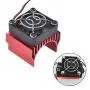Hosim RC Motor Heatsink 40mm with Fan fits Brush RC CAR 540 550 Upgrades RC Cooling Fan for Brushless 3650 3660 3674 Electric Motors of 1/10 RC Crawler Car Truck Buggy (Red)