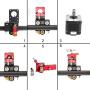 Zeberoxyz Upgrade Direct Drive Dual Gear Extruder Support Kit with Stepper Motor, Easy Print Filament for Ender-3, Ender 3 Pro,CR-10,CR-10S Extruder Adapter (Dual Gear Extruder Support Kit- Motor)