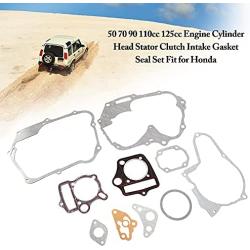 for Honda 1983 ct110 Bike Engine Gasket Set, 50 70 90 110cc 125cc Engine Cylinder Head Stator Clutch Intake Gasket Seal Set Fit for Honda