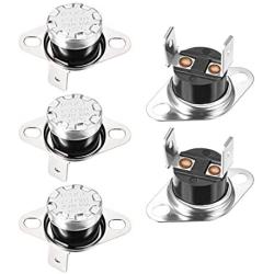 uxcell KSD301 Thermostat 145°C/293°F 10A Normally Closed N.C Adjust Snap Disc Temperature Switch for Microwave,Oven,Coffee Maker 5pcs