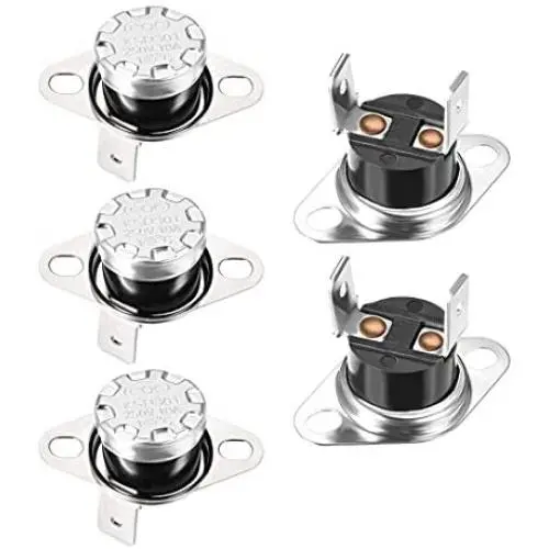 uxcell KSD301 Thermostat 145°C/293°F 10A Normally Closed N.C Adjust Snap Disc Temperature Switch for Microwave,Oven,Coffee Maker 5pcs