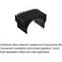 MECCANIXITY Motor Heat Sink Cooling Fins Aluminum 36mm Dia Black for 540 550 Motor