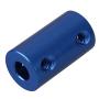 BQLZR Blue 6mm to 6mm Aluminum Shaft Coupling Rigid Coupling Coupler Motor Connector with Spanner Pack of 2