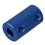 BQLZR Blue 6mm to 6mm Aluminum Shaft Coupling Rigid Coupling Coupler Motor Connector with Spanner Pack of 2