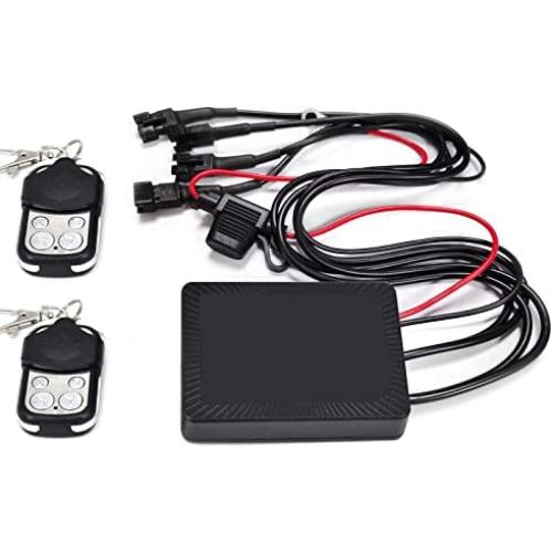 Kingshowstar 4 Pin RGB LED Controller 4-Way Motorcycle LED Replacement Remote Control for LED Motorcycle Underglow Neon Strip Light Bar