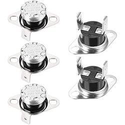 uxcell KSD301 Thermostat 115°C/239°F 10A Normally Closed N.C Adjust Snap Disc Temperature Switch for Microwave Oven Coffee Maker 5pcs