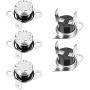 uxcell KSD301 Thermostat 115°C/239°F 10A Normally Closed N.C Adjust Snap Disc Temperature Switch for Microwave Oven Coffee Maker 5pcs