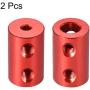 uxcell 3mm to 6mm Bore Rigid Coupling Set Screw L20XD12 Aluminum Alloy,Shaft Coupler Connector,Motor Accessories,Red,2pcs