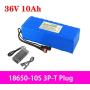 Wnicek 36V 10000mAh 10S 3P E-Bike Lithium Battery 36V Li-ion Cell Pack for 200W 250W 350W 500W 750W Motor for E-Scooters Electric Tools Electric Wheelchairs with Charger