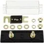DWARFOO 2 Pack ANL Fuse Holder Clear Shell 100A ANL Gold Plated Fuses for 0/2/4/8 Gauge Car Audio Amplifier (100A, black)