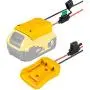 Power Wheel Adapter for Dewalt 20V Battery with Fuse & Wire terminals，Work with for Dewalt 20V DCB205 DCB206 DCB200 Lithium Battery；Power Connector for Rc Car, Robotics, Rc Truck,DIY use