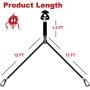 Self Centering Tow Harness for Watersports , Heavy Duty Boat Tow Harness with 2 Permanent Antirust Stainless Steel Rider &24 Feet