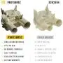 PartsBroz WP3363394 3363394 Water Pump Replacement Part - Compatible Crosley, Estate, Inglis, Kenmore, KitchenAid, Maytag, Roper, Speed Queen, Whirlpool Washing Machine - Replaces AP6008107, 21024
