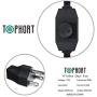 TOPHORT 4 Inch Inline Duct Fan 190 CFM Blower Fan with Variable Speed Controller HVAC Blower for Ventilation