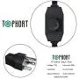 TOPHORT 4 Inch Inline Duct Fan 190 CFM Blower Fan with Variable Speed Controller HVAC Blower for Ventilation