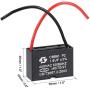 uxcell Ceiling Fan Capacitor CBB61 1.8uF 450V AC 2 Wires Metallized Polypropylene Film Capacitor 38x25x15mm for Electric Fan Pump Motor Generator 2Pcs